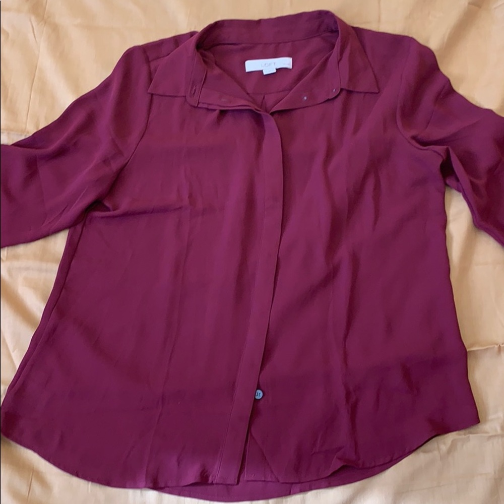 Loft blouse (burgundy)